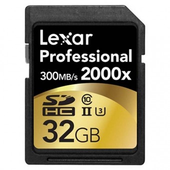 Lexar Pro 32GB SDHC C10 UHS-II U3 R300/W260MB/s 4K